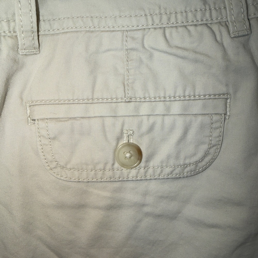 Ann Taylor Loft Womens Beige Cotton Chino Shorts Size 6 Casual Summer Neutral - Picture 3 of 4